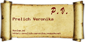 Prelich Veronika névjegykártya